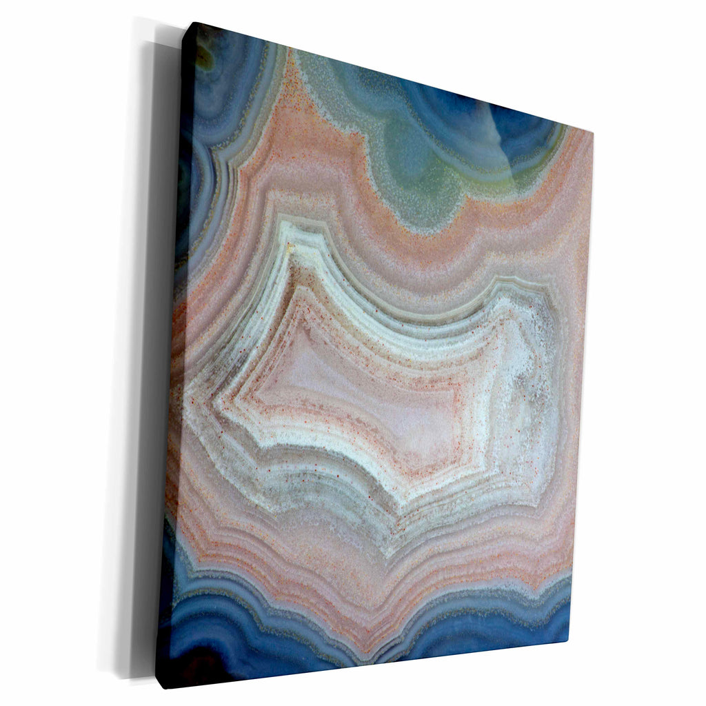 3dRose Danita Delimont - Abstract - Banded Agate, Blue - Museum Grade Canvas Wrap (cw_231724)