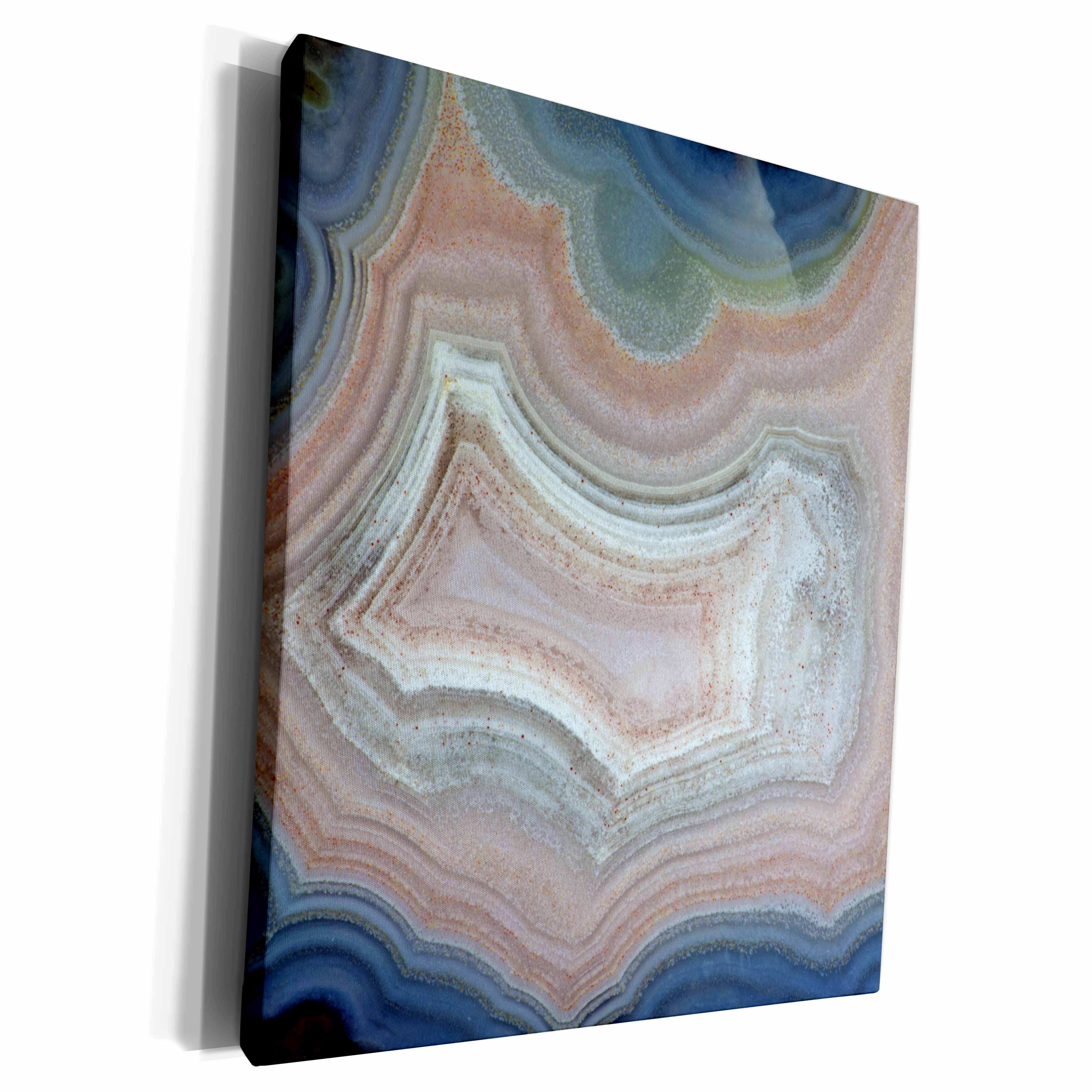 3dRose Danita Delimont - Abstract - Banded Agate, Blue - Museum Grade Canvas Wrap (cw_231724)