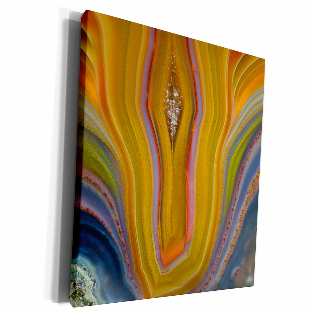 3dRose Danita Delimont - Abstract - Banded Agate, Vertical - Museum Grade Canvas Wrap (cw_231725)