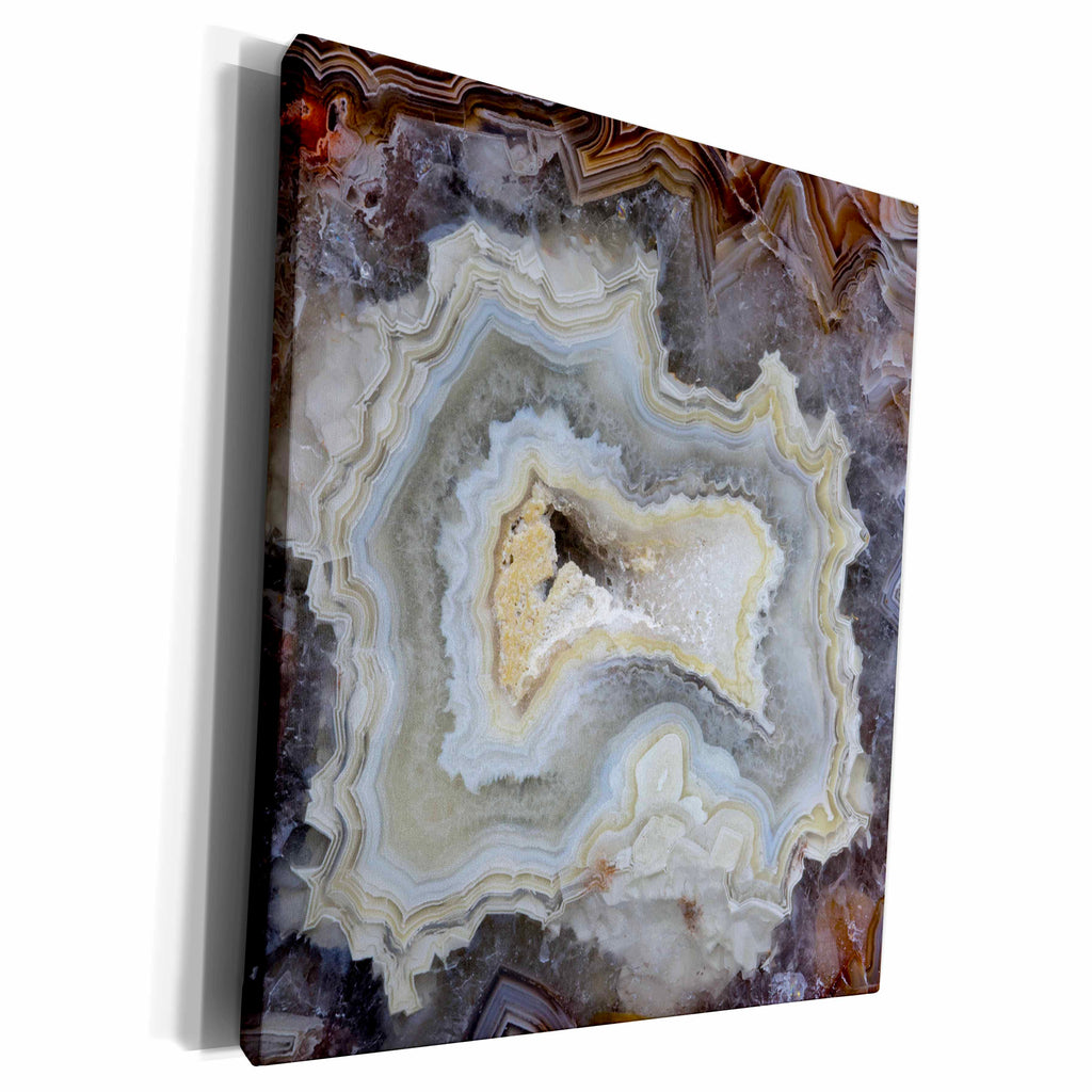 3dRose Banded Agate, abstract macro - Museum Grade Canvas Wrap (cw_231726)