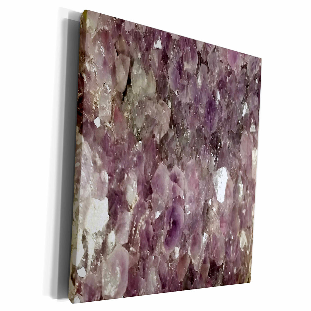 3dRose Agate Abstract - Image of Close up Of Purple Agate - Museum Grade Canvas Wrap (cw_255406)