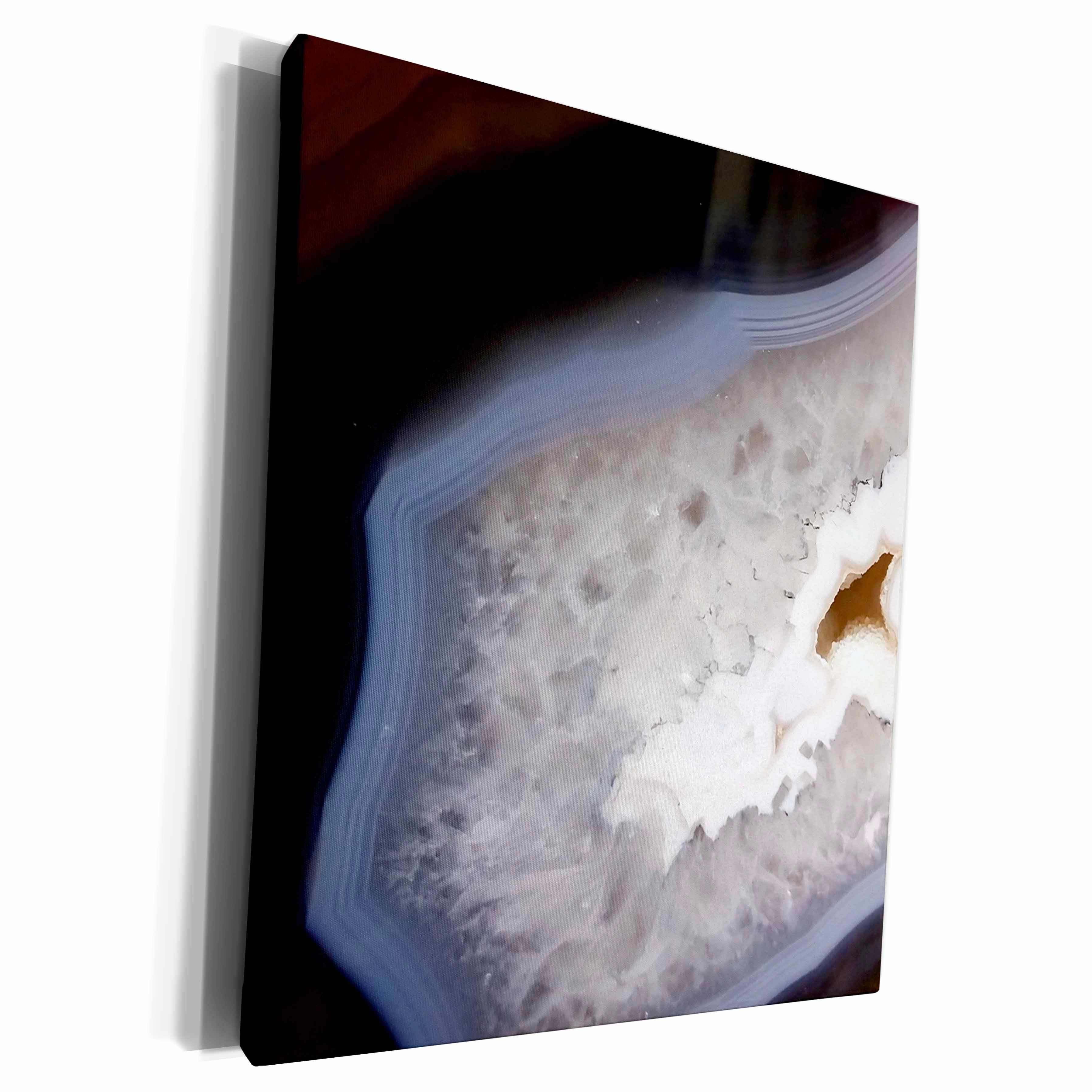 3dRose Image of Close Up Of Pearly White Agate - Museum Grade Canvas Wrap (cw_255409)