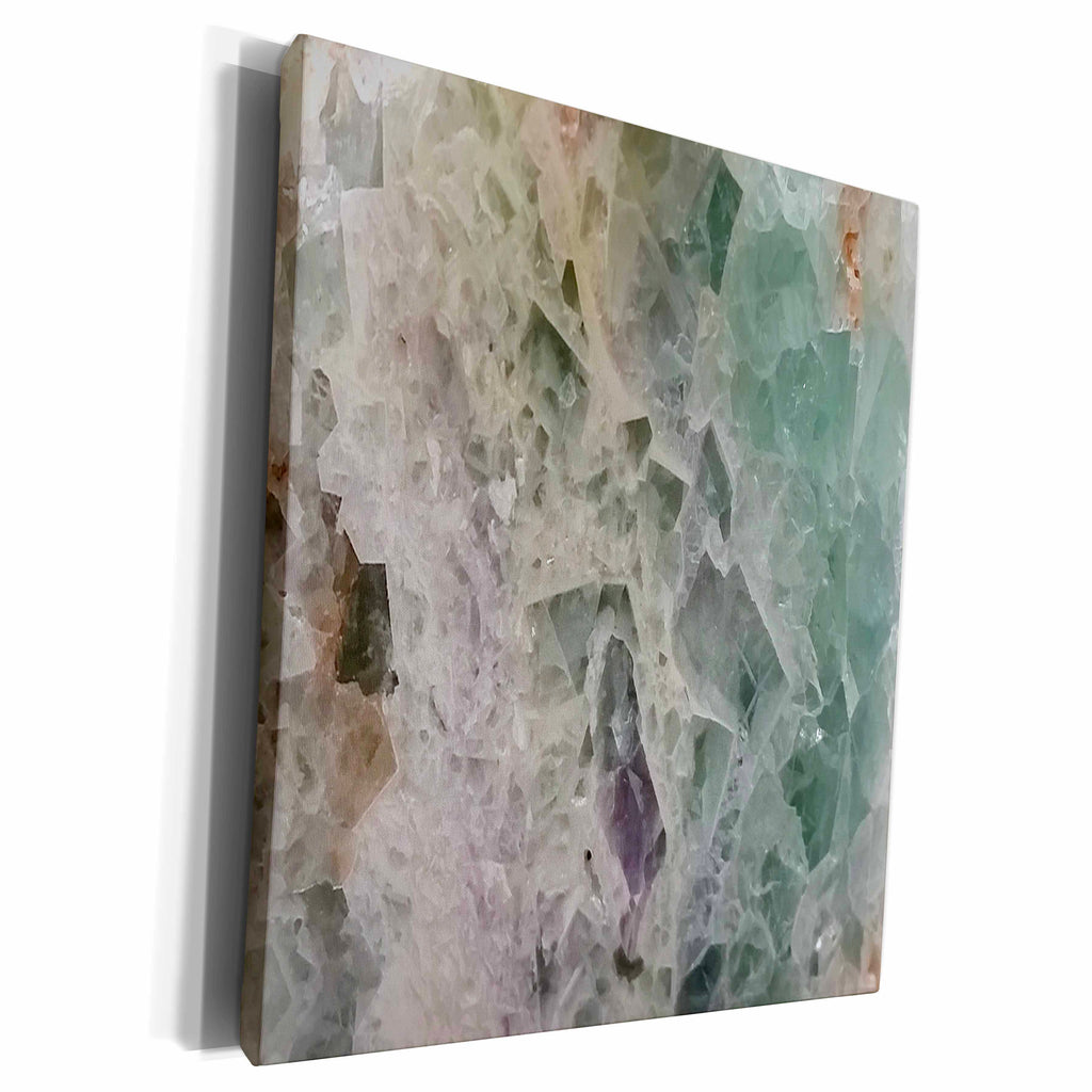 3dRose Image of Close Up Of Green And Ivory Agate - Museum Grade Canvas Wrap (cw_255412)