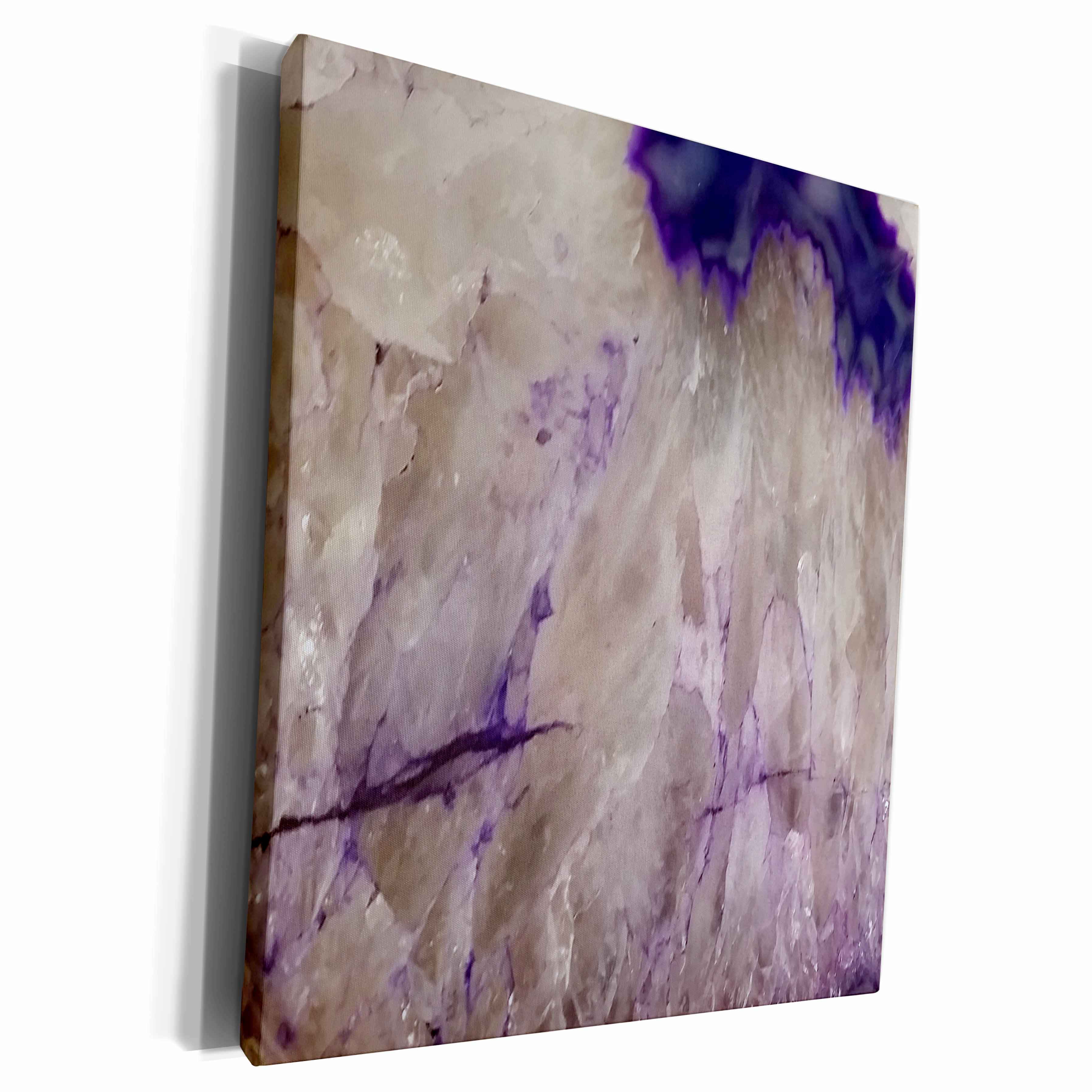 3dRose Image of Close Up Of Purple And Off White Agate - Museum Grade Canvas Wrap (cw_255413)