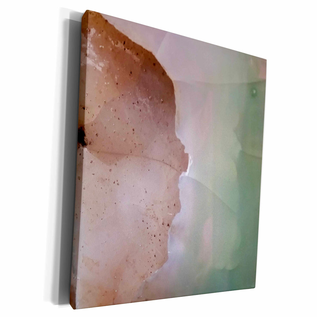 3dRose Image of Close Up Of Peach And Green Agate - Museum Grade Canvas Wrap (cw_255414)