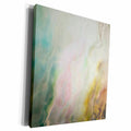 3dRose Pretty Teal, Pink, and Yellow Agate Design - Museum Grade Canvas Wrap (cw_264937)
