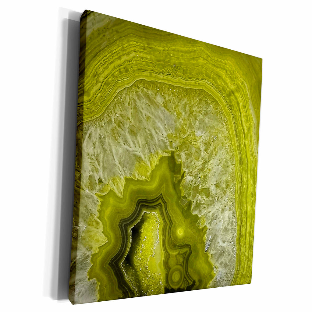 3dRose Luxury Green Marble Agate Gem Mineral Stone - Museum Grade Canvas Wrap (cw_266900)