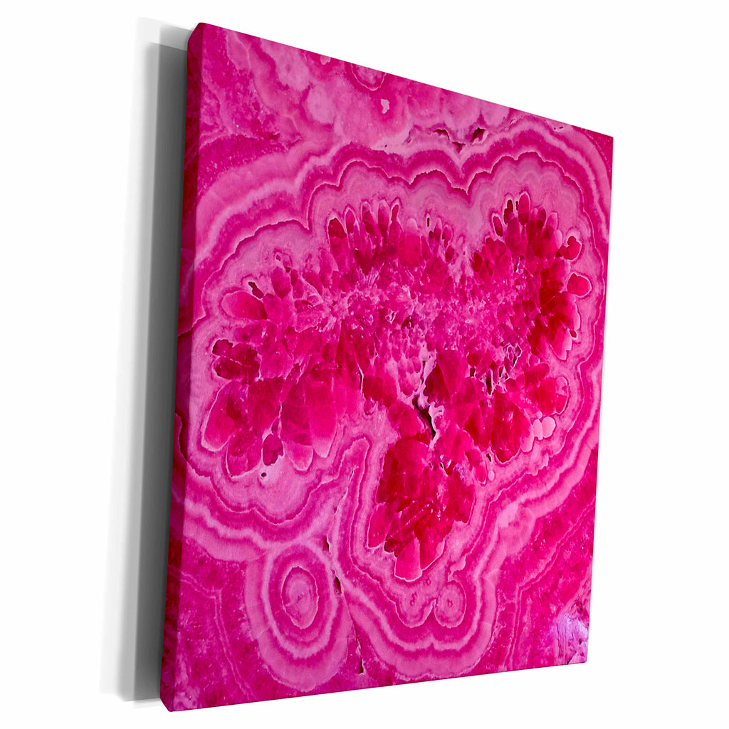 3dRose Luxury Rose Gold Pink Marble Agate Gem Mineral Stone - Museum Grade Canvas Wrap (cw_266904)