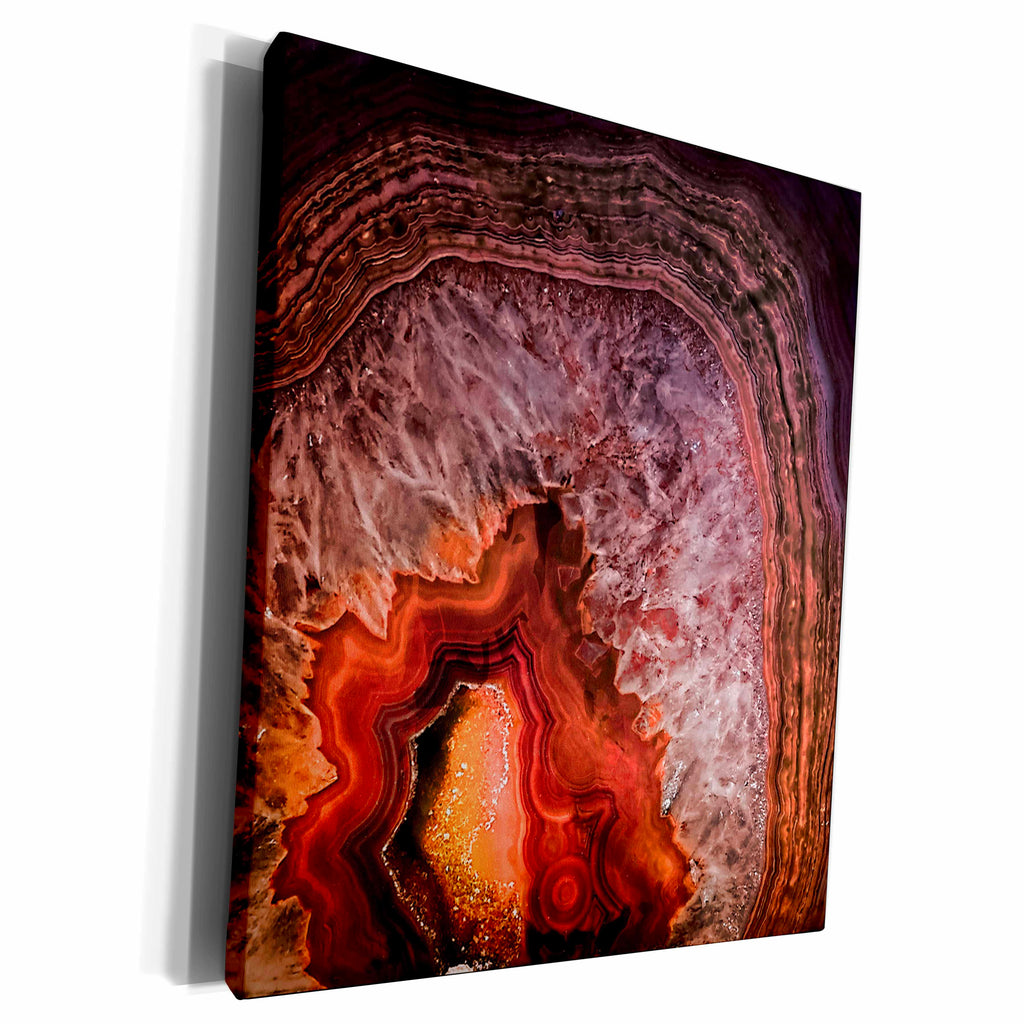 3dRose Image of Luxury Copper Coffee Brown Marble Agate Gem... - Museum Grade Canvas Wrap (cw_274957)