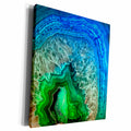 3dRose Image of Luxury Indigo and Green Marble Agate Gem... - Museum Grade Canvas Wrap (cw_274959)