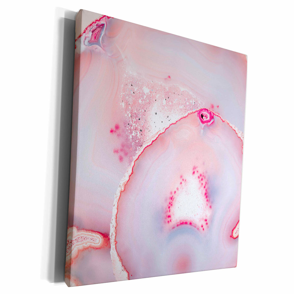 3dRose Art print of Rose Blush Marble Agate Gem Mineral... - Museum Grade Canvas Wrap (cw_275040)