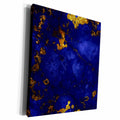 3dRose Art print of Blue And Gold Marble Agate Gem Mineral... - Museum Grade Canvas Wrap (cw_275044)