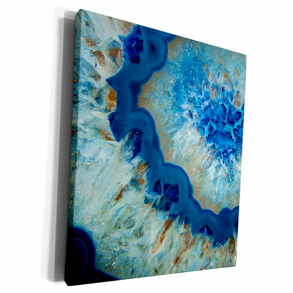 3dRose Art print of Luxury Fashion Blue Marble Agate Gem... - Museum Grade Canvas Wrap (cw_275049) | Museum Grade Canvas Wrap | Wiccan Center