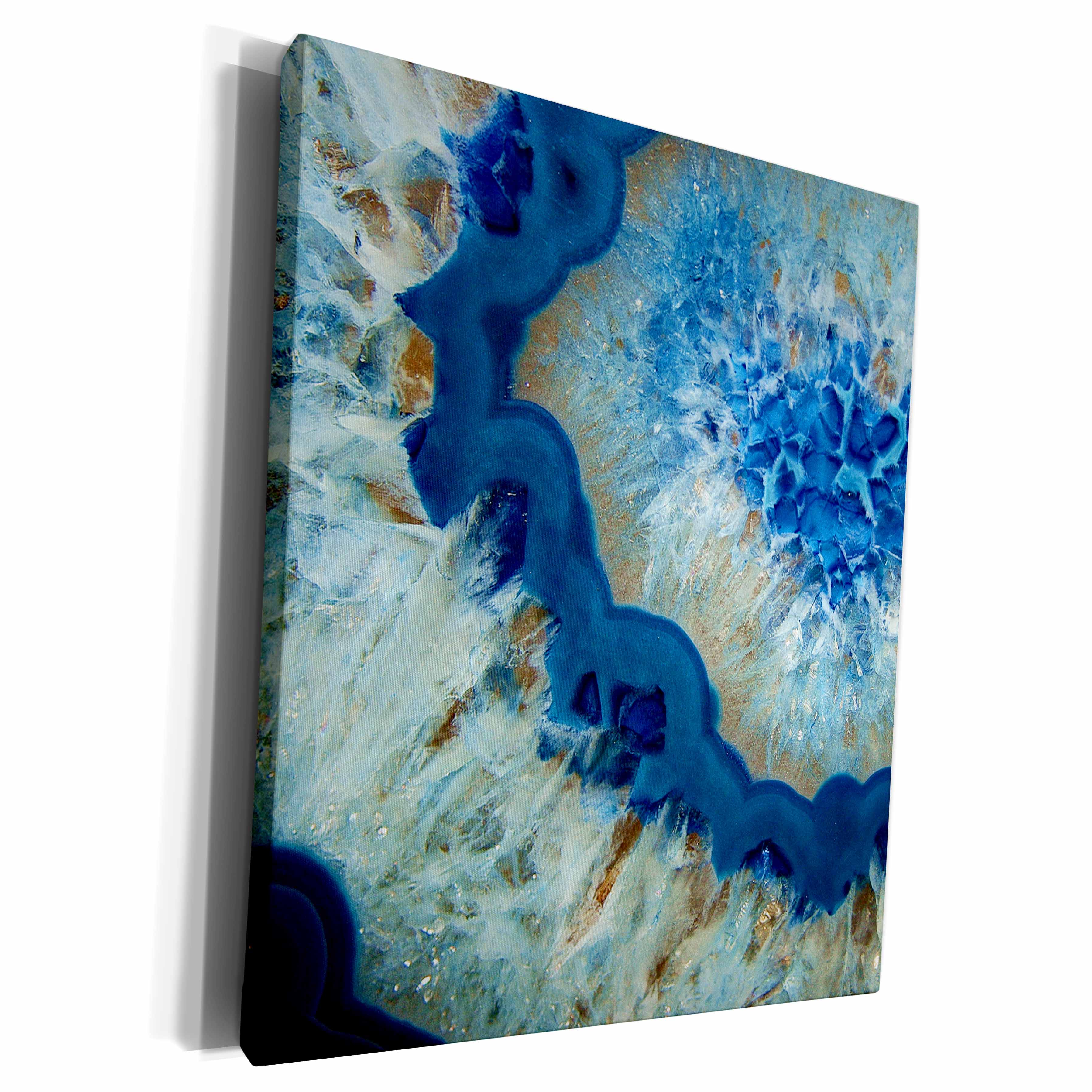 3dRose Art print of Luxury Fashion Blue Marble Agate Gem... - Museum Grade Canvas Wrap (cw_275049) | Museum Grade Canvas Wrap | Wiccan Center