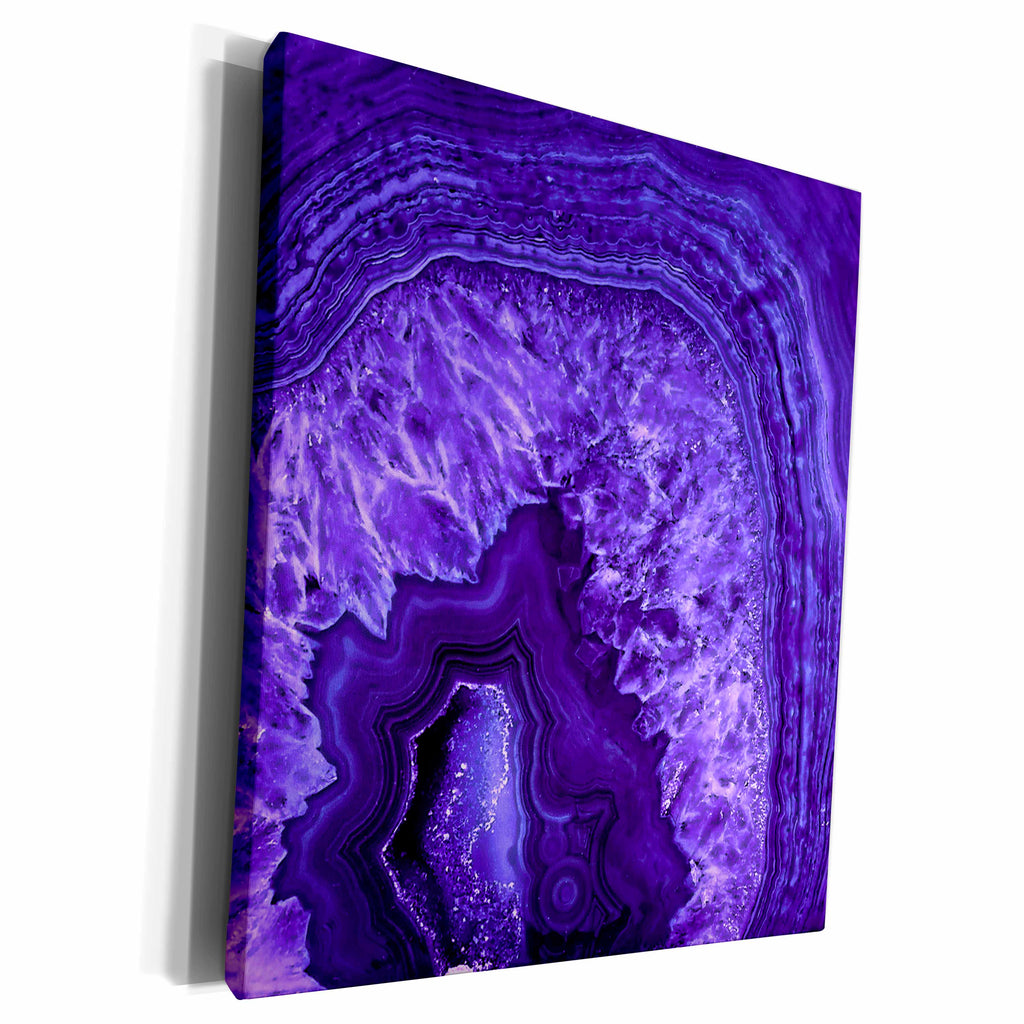 3dRose Image of Purple Ultra Violet Marble Agate Gem... - Museum Grade Canvas Wrap (cw_275051)