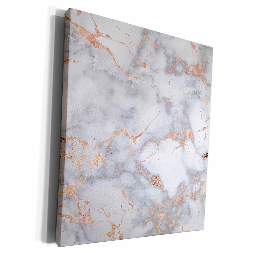 3dRose Image of Luxury Trendy Rose gold Glitter Marble Agate... - Museum Grade Canvas Wrap (cw_275080)