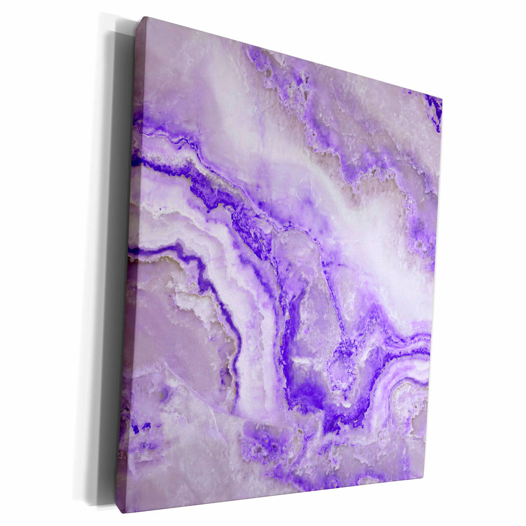 3dRose Image of Chic Trendy Purple Violet Marble Agate... - Museum Grade Canvas Wrap (cw_275196)