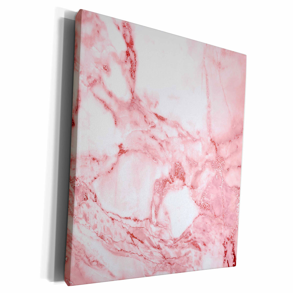 3dRose Image of Chic Rose gold Marble Agate Gemstone Rock... - Museum Grade Canvas Wrap (cw_275198)