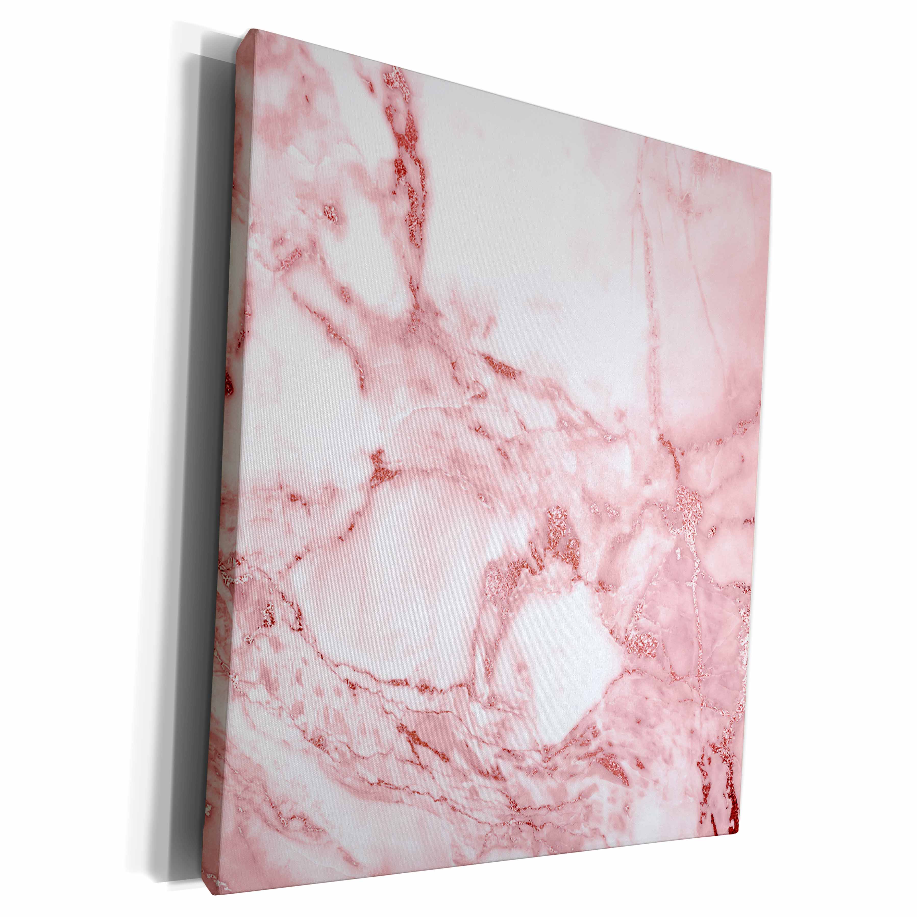 3dRose Image of Chic Rose gold Marble Agate Gemstone Rock... - Museum Grade Canvas Wrap (cw_275198)