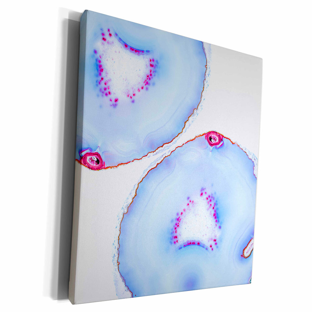 3dRose Image of Trendy Baby Blue Teal Agate Gemstone Rock... - Museum Grade Canvas Wrap (cw_275228)