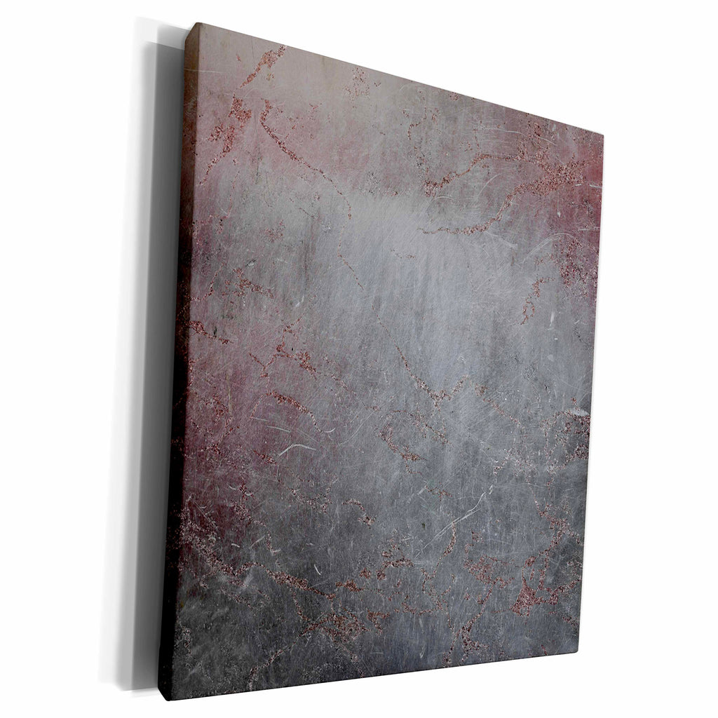3dRose Image of Elegant Trendy Rose gold Veins on Gray Agate... - Museum Grade Canvas Wrap (cw_275235)
