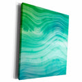 3dRose Image Of Chic Trendy Green Mermaid Waves Agate... - Museum Grade Canvas Wrap (cw_315356)
