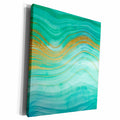 3dRose Image Of Chic Trendy Green Mermaid Waves Agate... - Museum Grade Canvas Wrap (cw_315357)