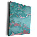 3dRose Image Of Chic Trendy Teal and Rosegold Marble Agate... - Museum Grade Canvas Wrap (cw_315382)