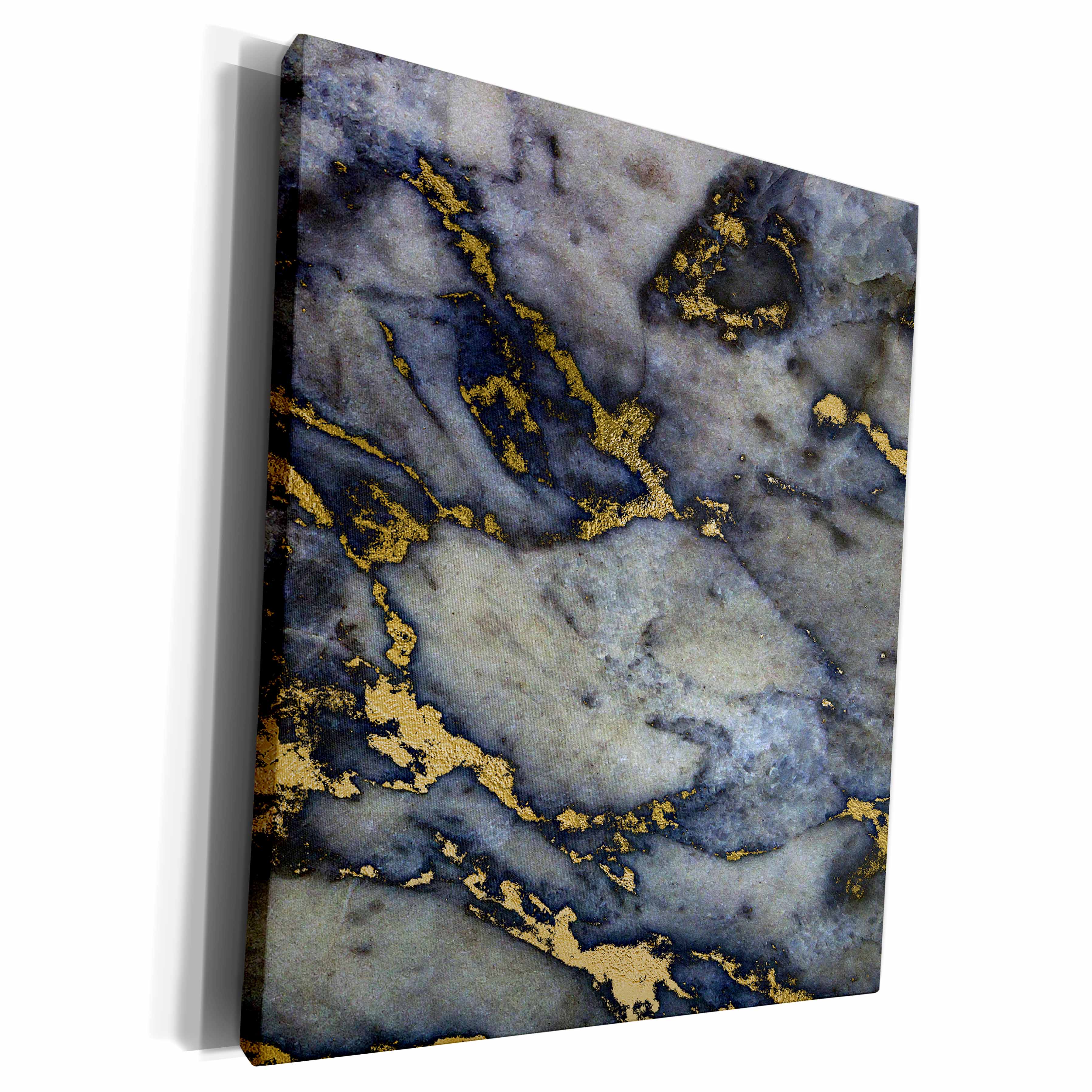 3dRose Image Of Chic Trendy Pink and Glitter Marble Agate... - Museum Grade Canvas Wrap (cw_315384)