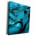 3dRose Illustration From Ice Blue Marble Agate Texture With... - Museum Grade Canvas Wrap (cw_338740)