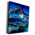 3dRose Illustration From Classic Blue Marble Agate Texture... - Museum Grade Canvas Wrap (cw_338742)