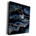 3dRose Illustration From Night Blue Marble Agate Texture... - Museum Grade Canvas Wrap (cw_338743)