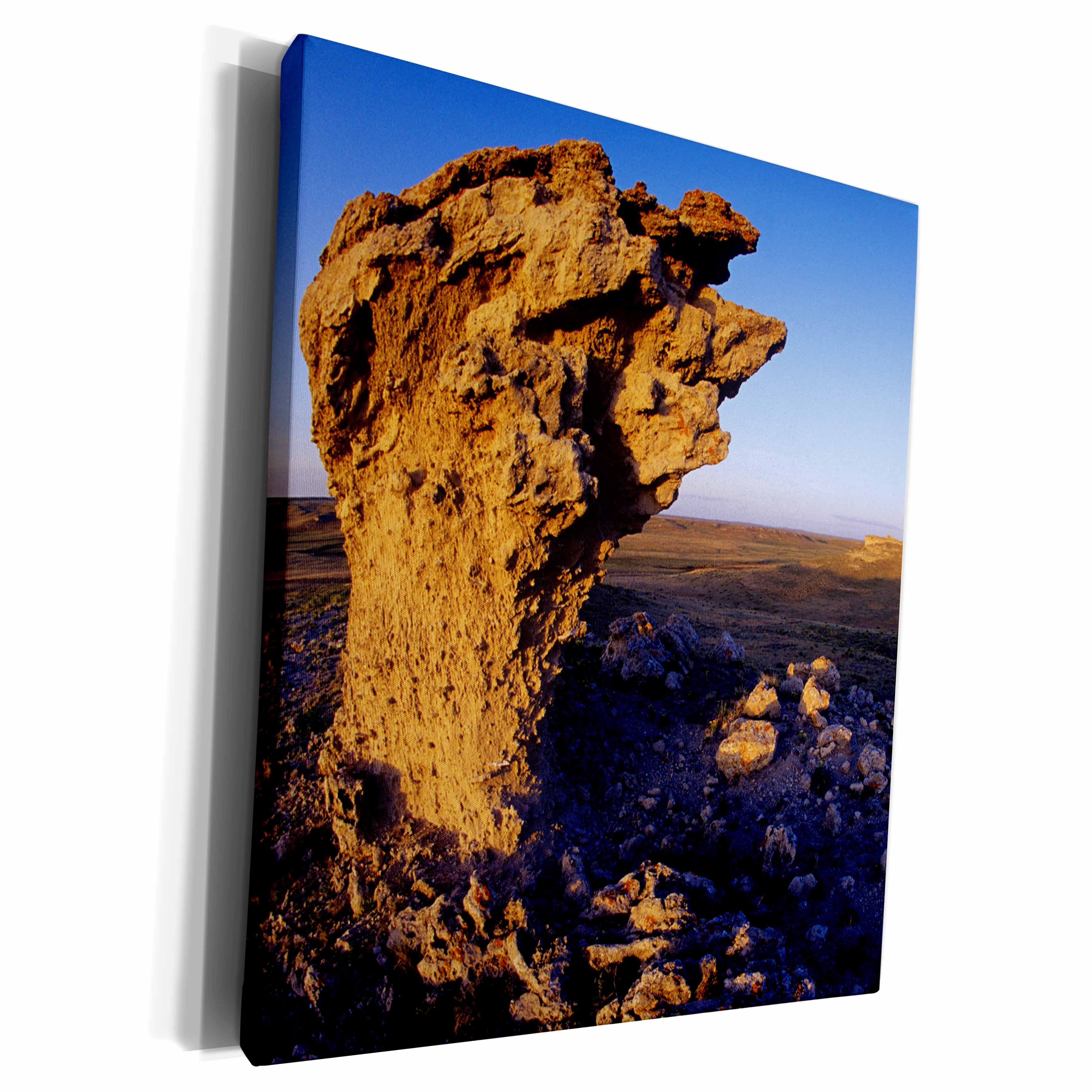 3dRose Badlands, Rock formation, Agate Fossil Beds NM, NE -... - Museum Grade Canvas Wrap (cw_92155)