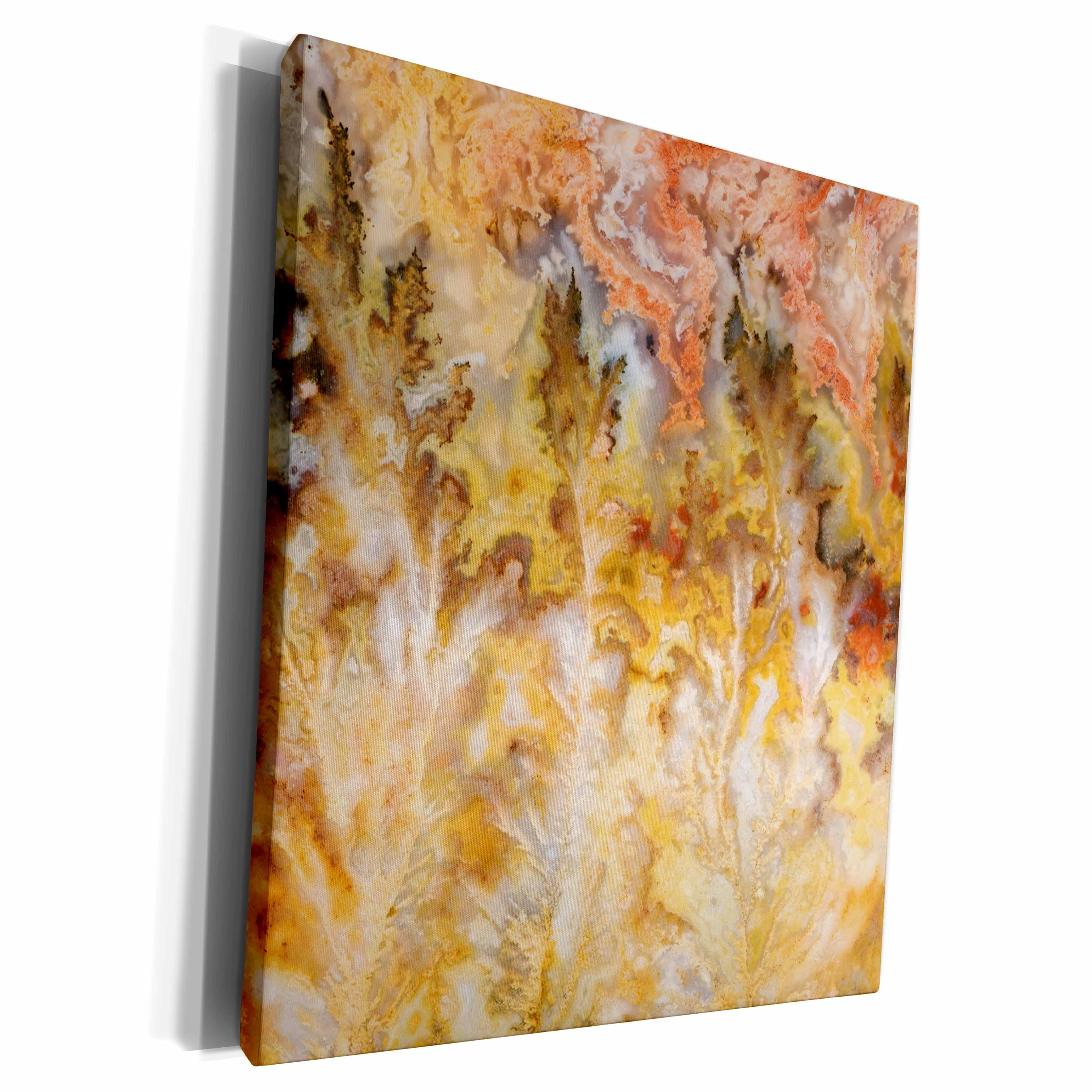 3dRose Oregon. Graveyard Point Plume Agate stone - US38... - Museum Grade Canvas Wrap (cw_93711)