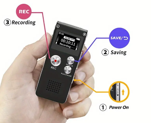8GB Digital Voice Recorder & MP3 Player – Portable Audio for Meetings & Lectures | Audio Accessories | Wiccan Center
