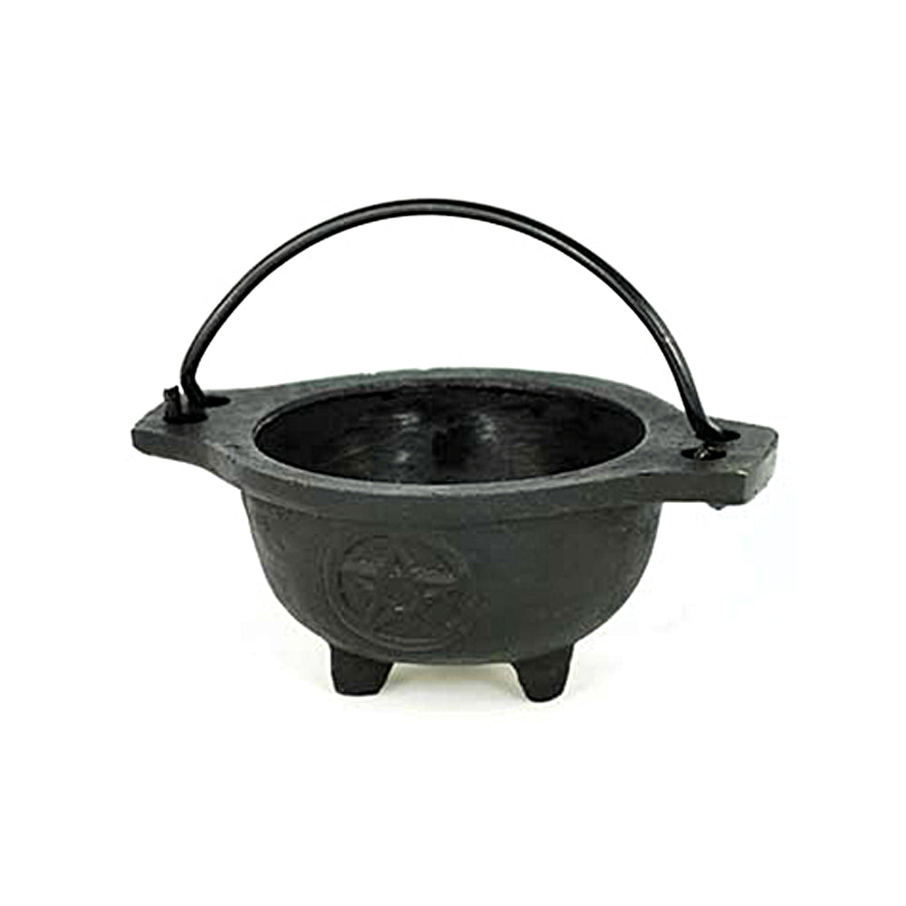 Cast Iron Cauldron - Pentacle 3" | Cauldrons | Wiccan Center