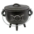 Cast Iron Cauldron - Triple Moon Goddess 4 1/2" | Cauldrons | Wiccan Center