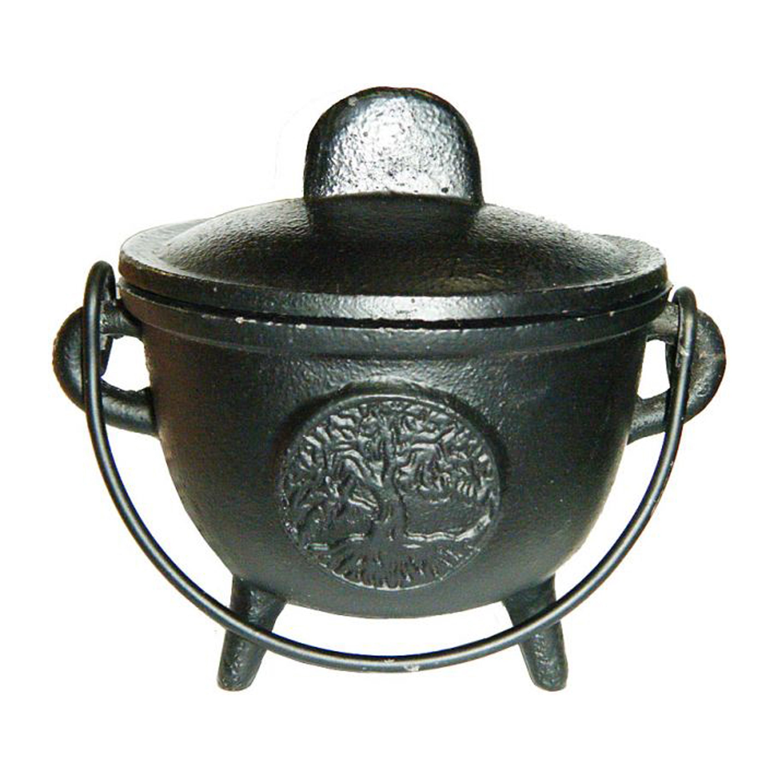 Cast Iron Cauldron - Tree of Life 4.5" | Cauldrons | Wiccan Center