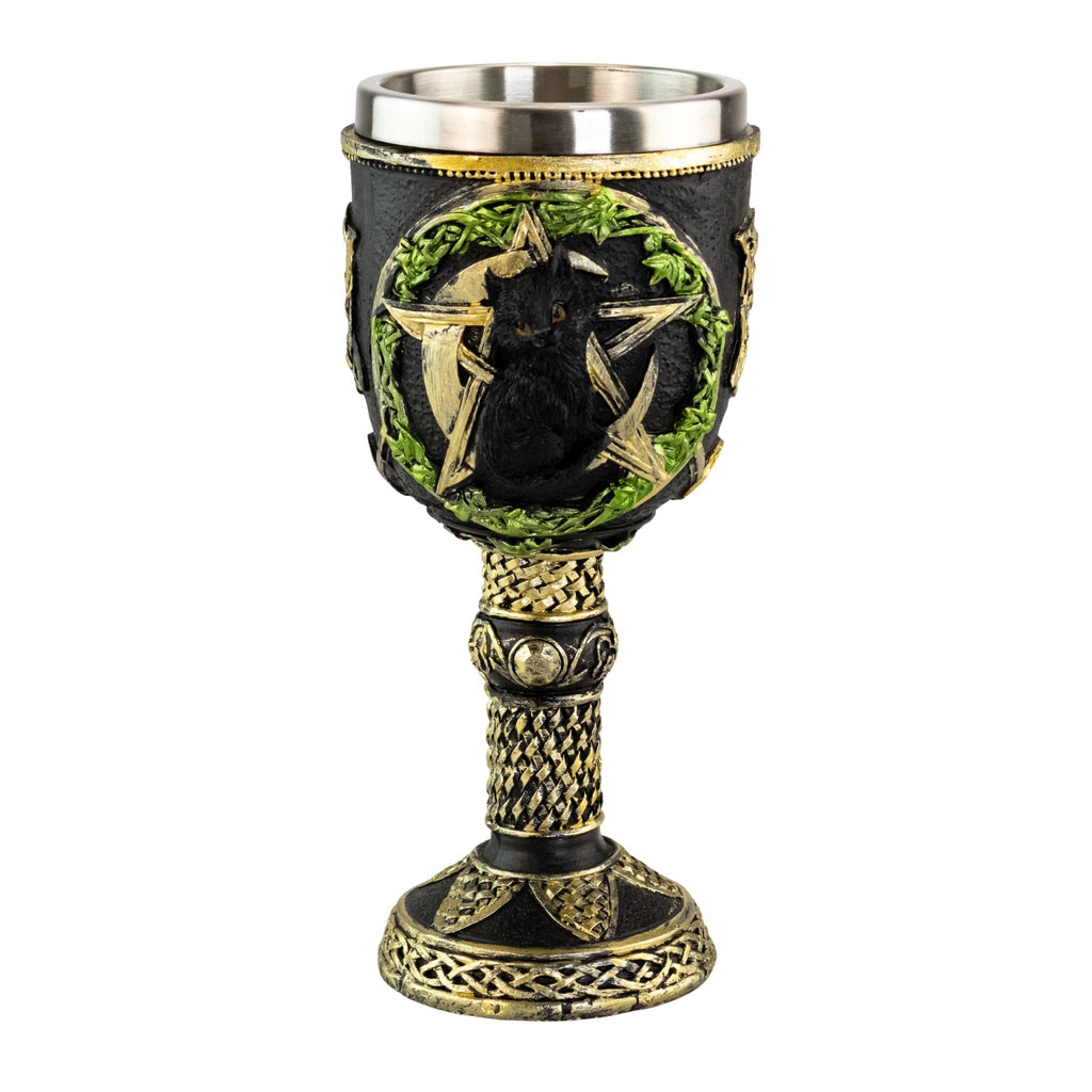 Cat Pentagram Goblet | Religious Items | Wiccan Center