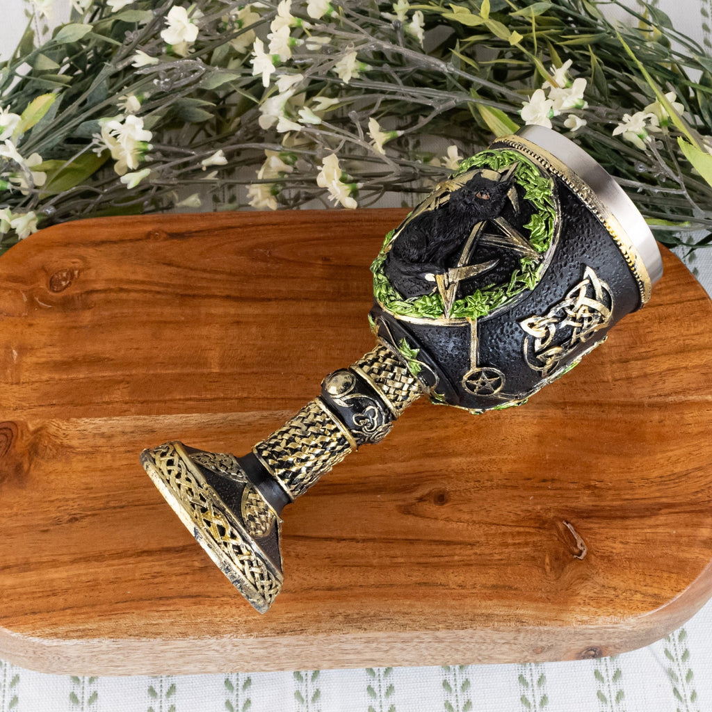 Cat Pentagram Goblet | Religious Items | Wiccan Center