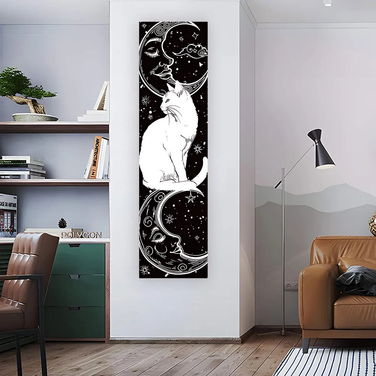 Witchy Sun & Moon Banner Tapestry | home decor | Wiccan Center