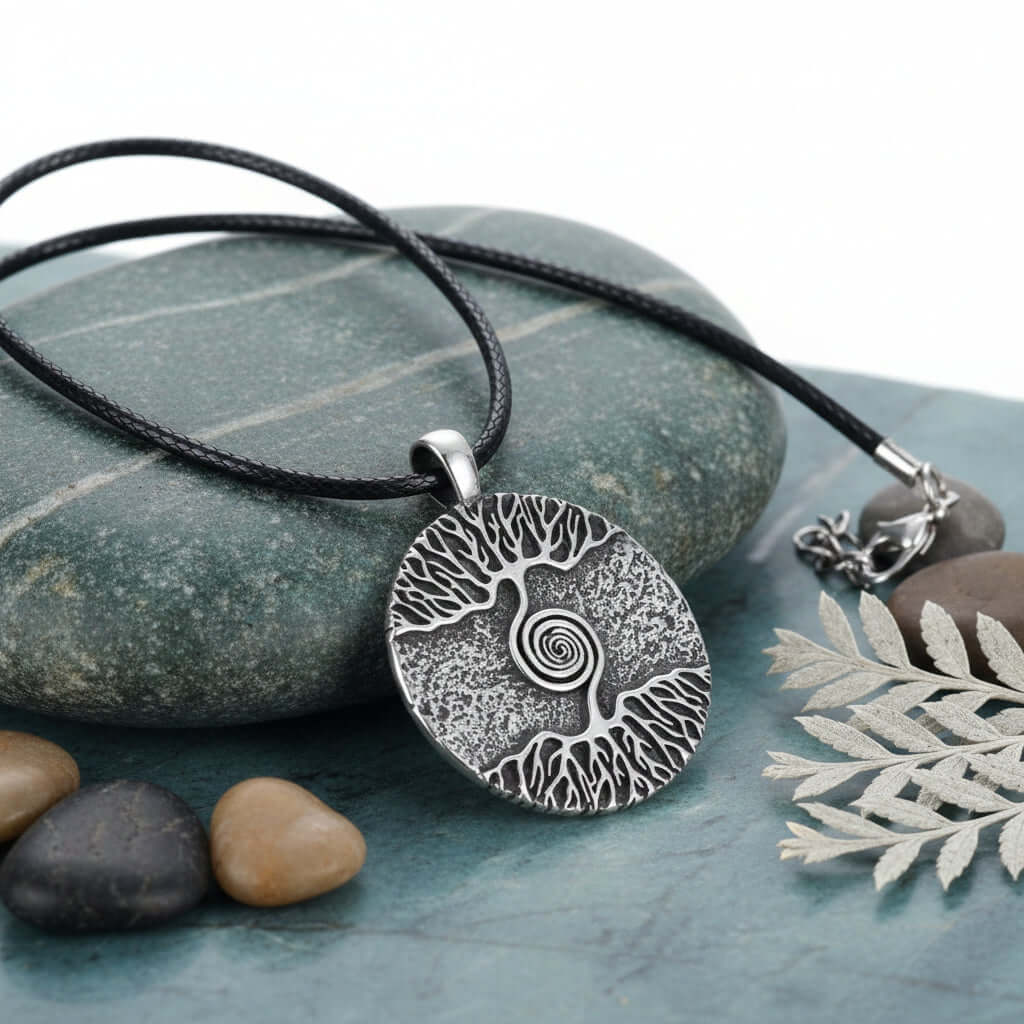 Celtic Tree of Life Necklace – Stainless Steel Pendant Chain