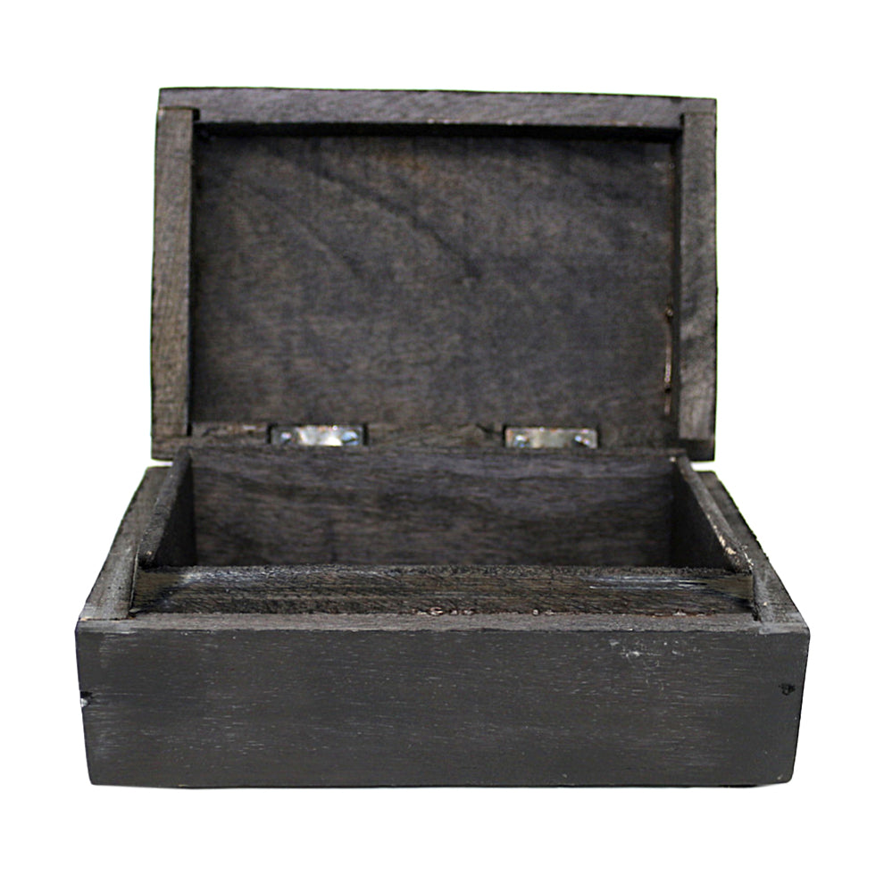 Dreamcatcher Blue Black Wooden Box 4" x 6" | wood box | Wiccan Center