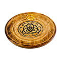Celtic Wood Round Cone Burner | Incense Burner | Wiccan Center