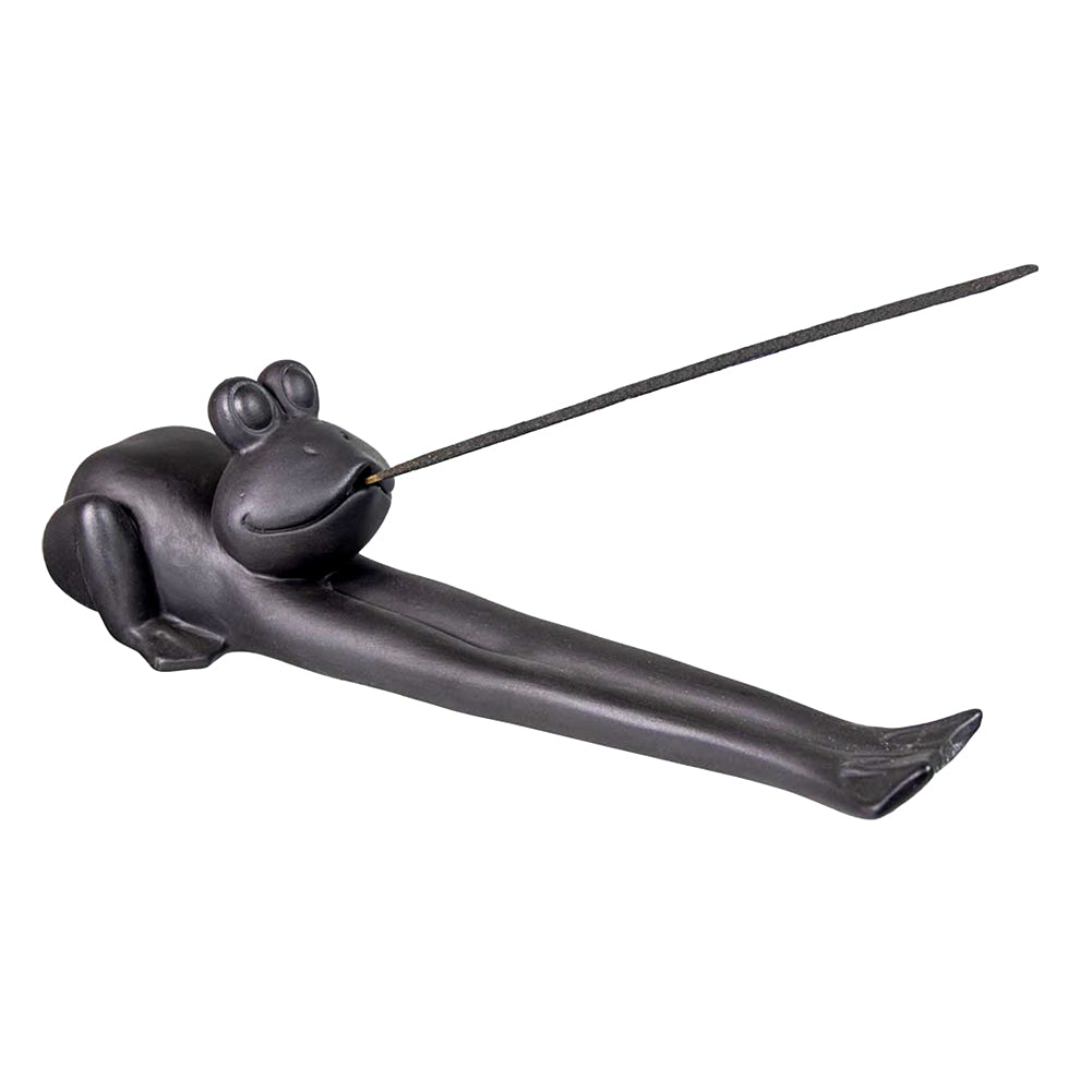 Ceramic Yoga Frog Incense Burner | Incense Holder | Wiccan Center