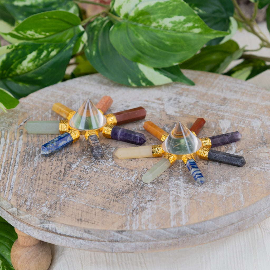 7 Chakra Crystal Point Energy Generator | Crystals | Wiccan Center
