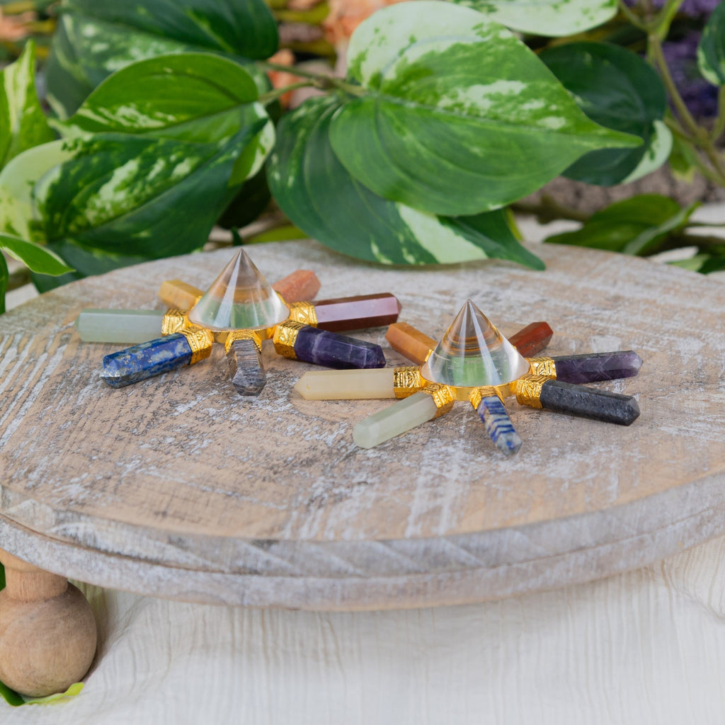 7 Chakra Crystal Point Energy Generator | Crystals | Wiccan Center
