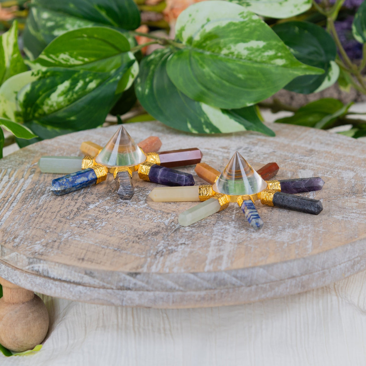 7 Chakra Crystal Point Energy Generator