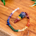 7 Chakra Faceted Pendulum with 7 Chakra Chip Chain | Religious Items | Wiccan Center
