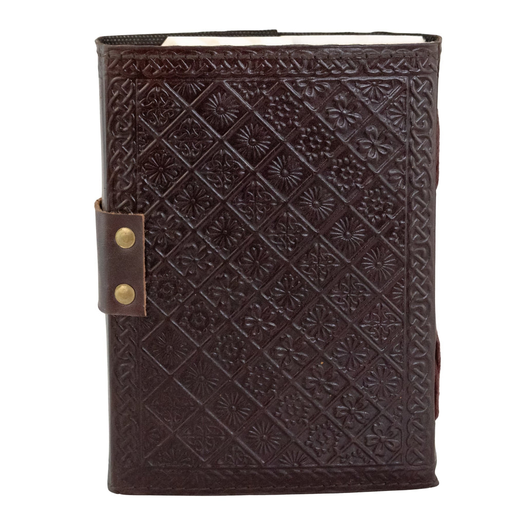 7 Chakra Stone Leather Journal | Notebooks & Notepads | Wiccan Center